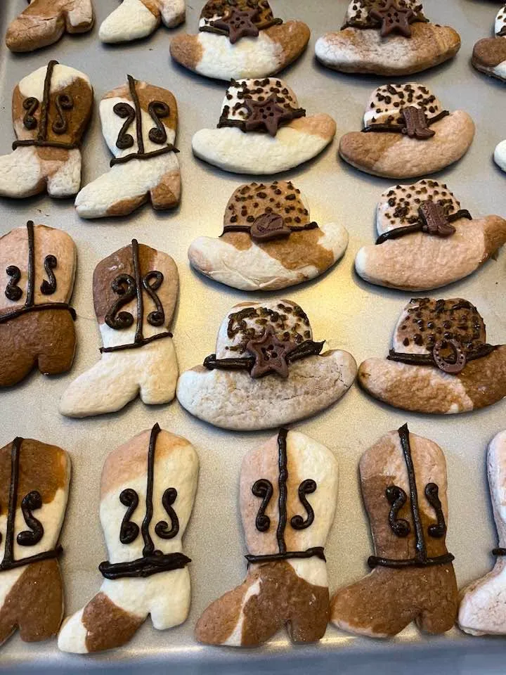 Cowboy Boot & Hat Cookies