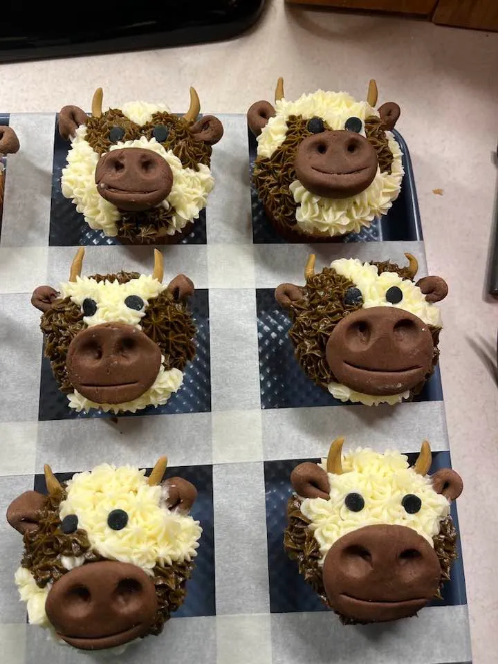 Highland Cow Cupcakes